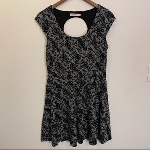 Candie’s Fit and Flare Black Lace Party Dress